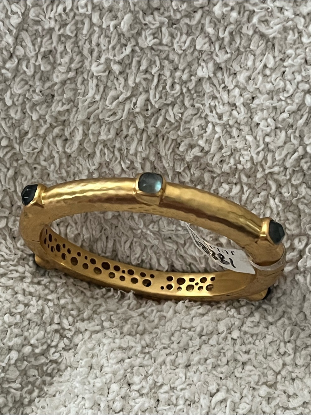 Julie Vos Catalina Stone Hinged Bangle - S